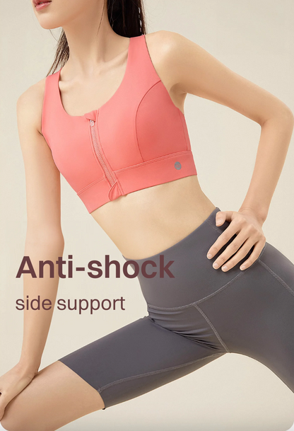 High-Impact Front-Zip Sports Bra