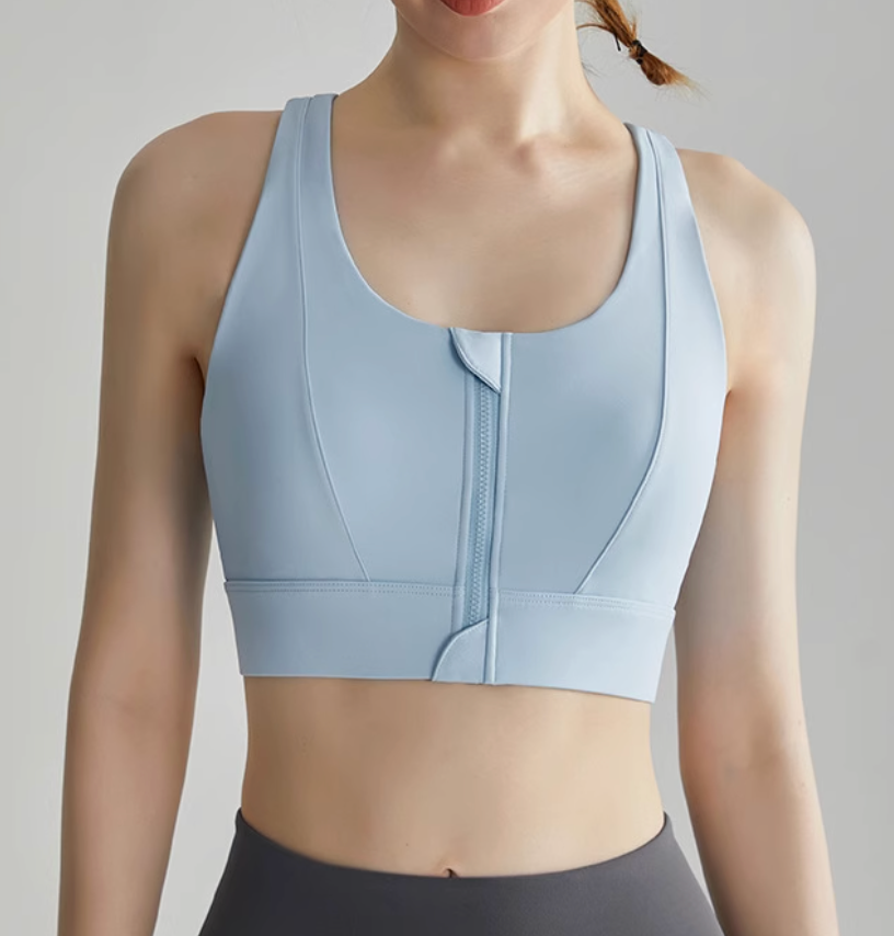 High-Impact Front-Zip Sports Bra