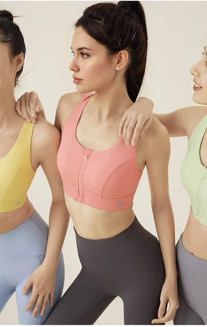 High-Impact Front-Zip Sports Bra